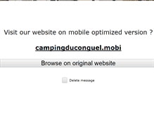 Tablet Screenshot of campingduconguel.com